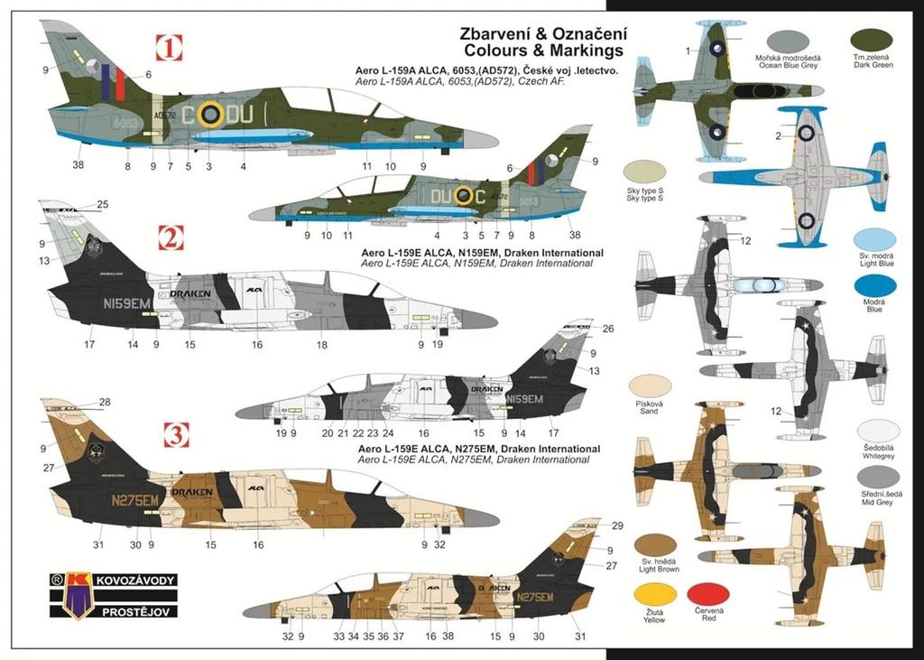 KP Model ALCA Special Marking Kit Plastic Model Kit KPMH7213 1/72 L-159A/E Hi-Tech (Airplane)
