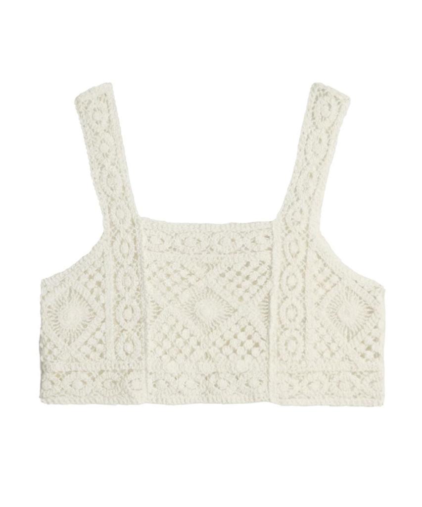 Bikini Bender Fatima Crochet Sleeveless Crop Top