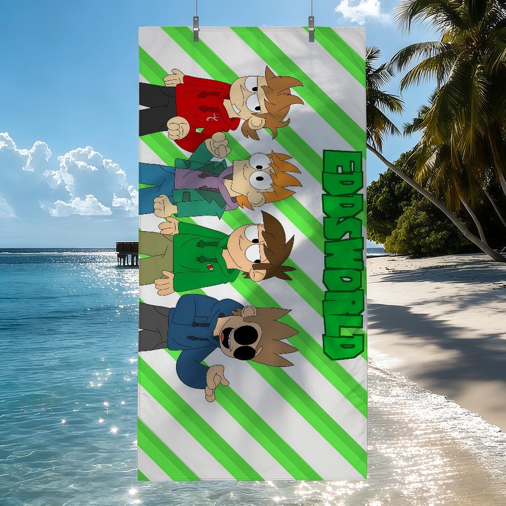 

Cartoon E-Eddsworld funny Towel Quick Drying Beach Towels Are Suitable For Swimming Pools Camping Yoga And The Gym W30*H60(CM)