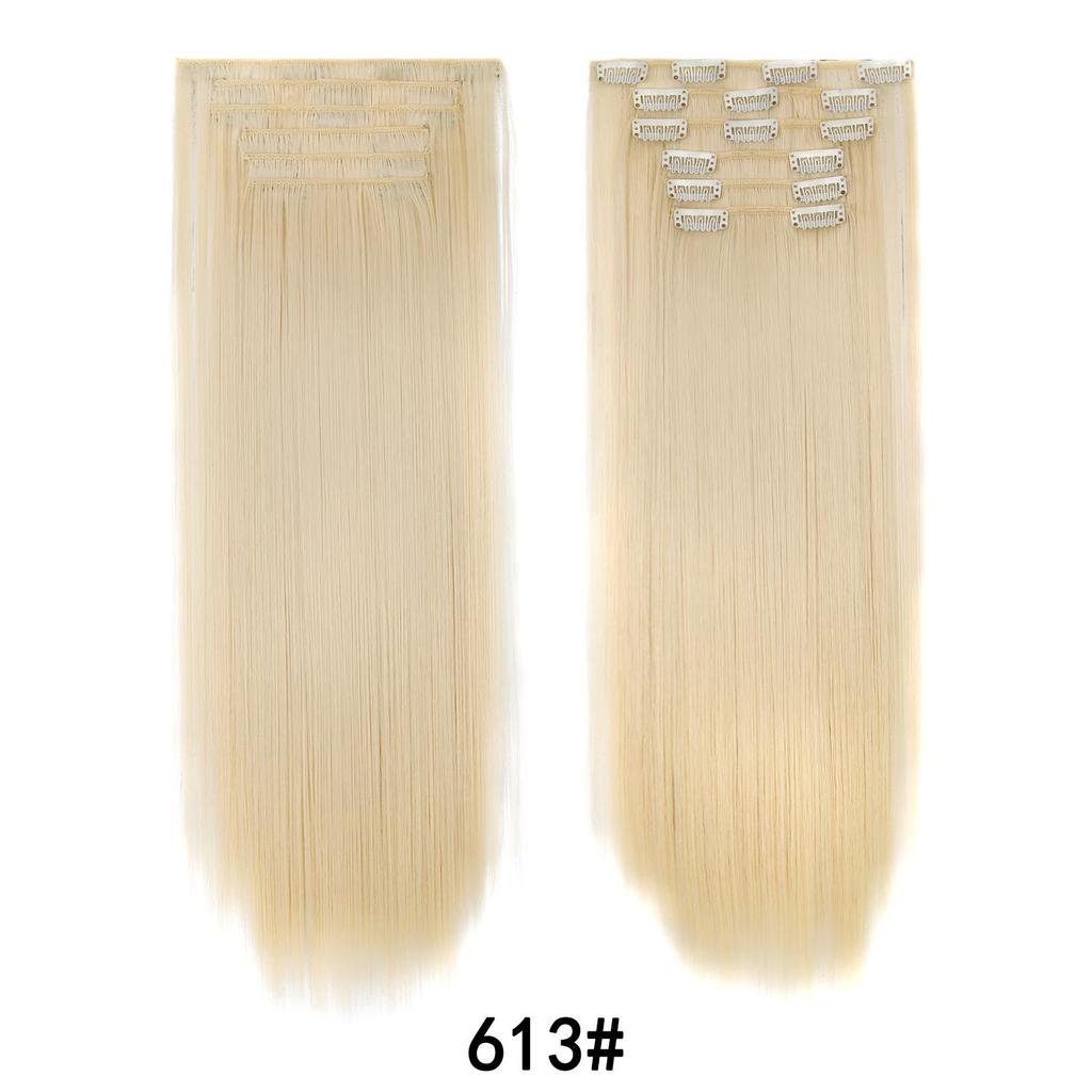 6Pcs/Set Clip-in Hair Extensions Long Straight Hair for Full Head Synthetic Hairpiec for Women Ladies