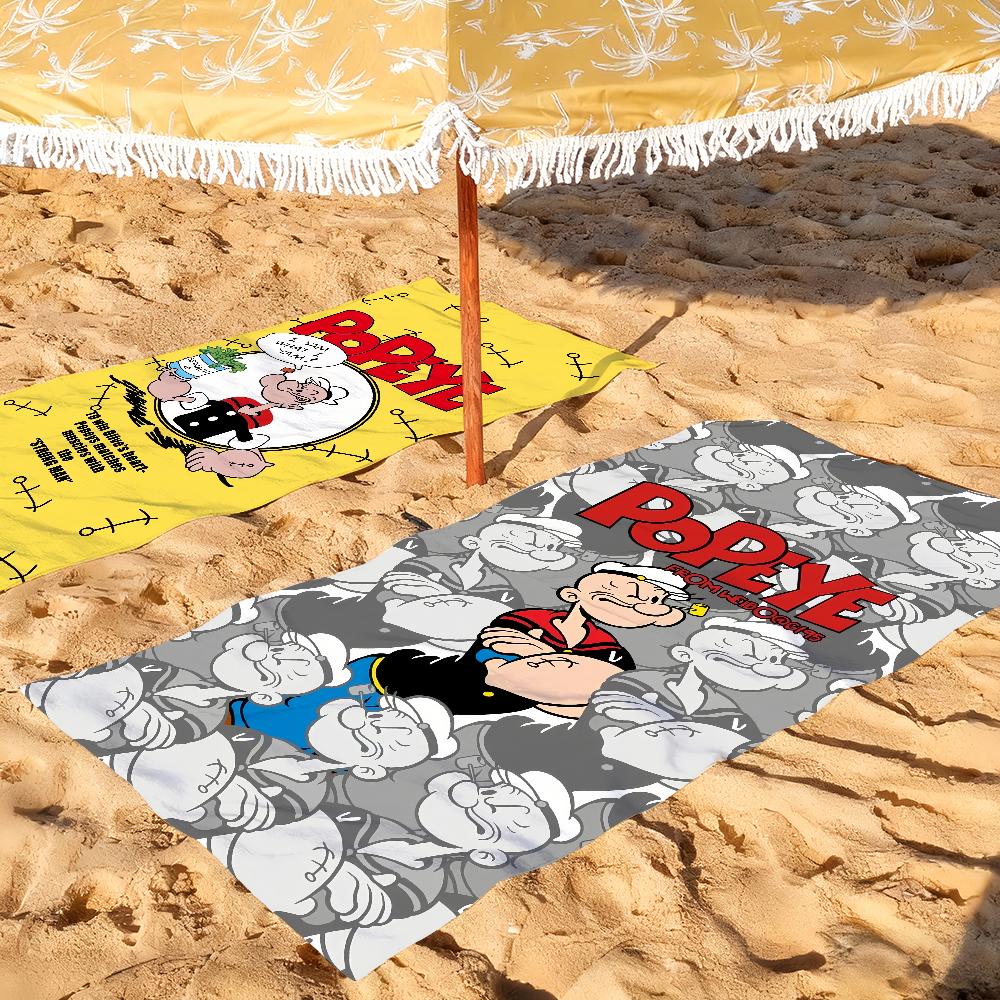 Cartoon P-Popeye-S Cool Towel Soft Pool Gift For Travel Gym Shower Camping Quick Dry Sports Large Beach Towels