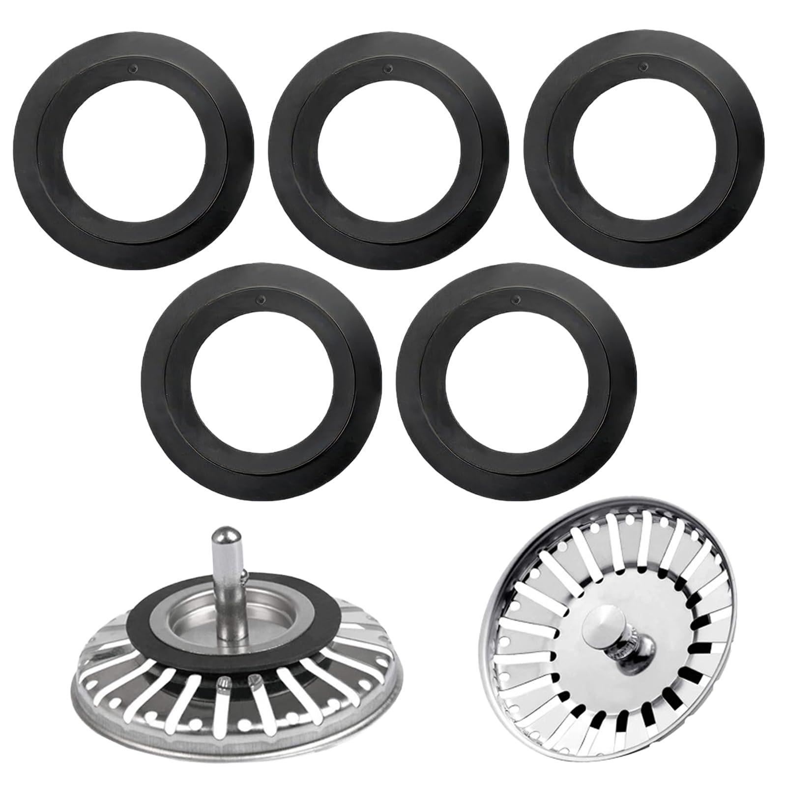 Old-Style Kitchen Sink Drain Plug and Basket Filter with Funnel Stopper