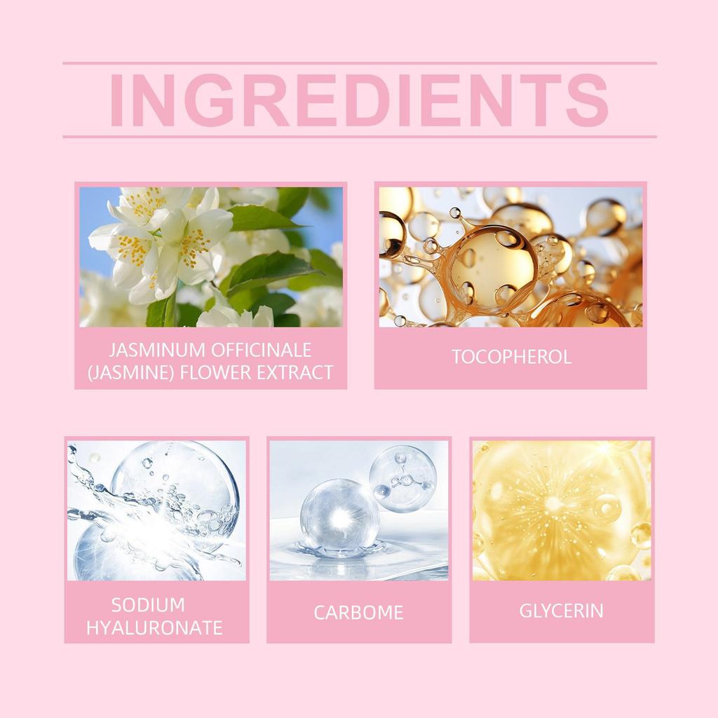 Feuchtigkeitsspendende Augencreme mit Jasmin. Feuchtigkeitsspendende, weichmachende und erfrischende Creme für die Haut um die Augen.