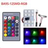 T10 RGB 12Led 15Led 24Led 36Led Car Led Remote Control Rgb Car Led Panel Interior Auto Lights Reading Dome Festoon BA9S Adapter DC 12v Light