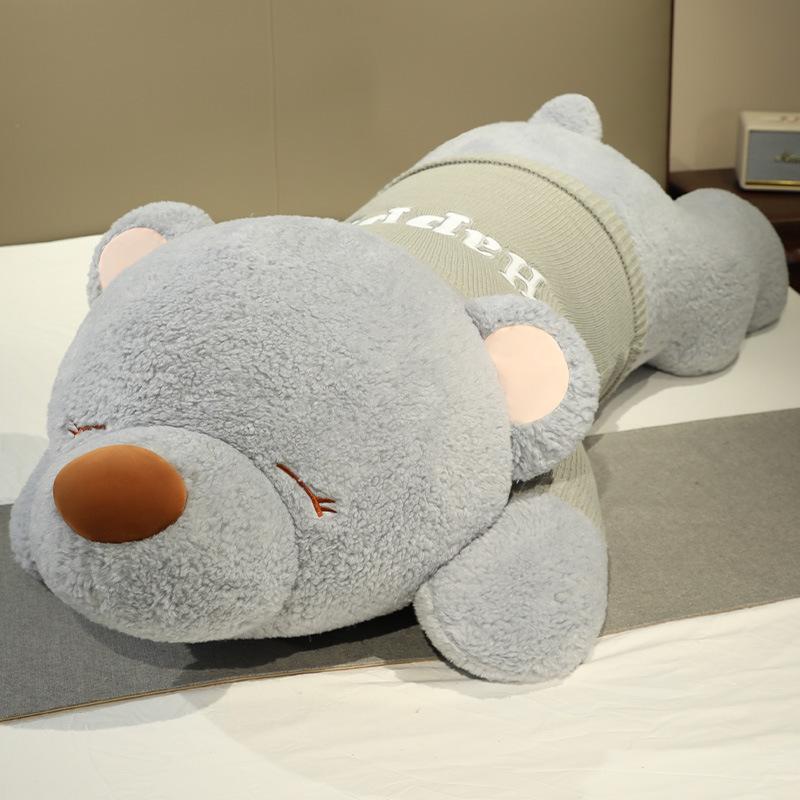 Large Dog Throw Pillow Plush Toy Doll Teddy Dog Doll Girl Bed Sleeping Soothing Doll