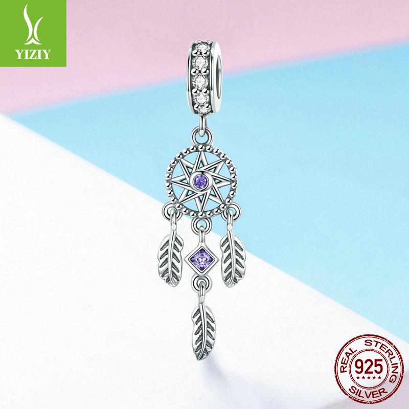 European & American Dream Catcher Necklace & 925 Sterling Silver Beaded Bracelet DIY Accessories SCC841