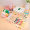 Lurrose Crochet Hook and Hook Set for Crochet Kit with 5 Colors of Yarn and Storage DIY Crafts for Basic Art Tools Beginners, 100-Piece Bag,