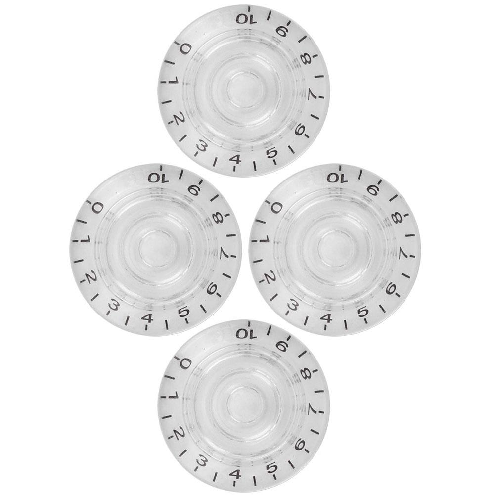 4 Stück Tonreglerknopf Transparent Glocke Lautstärke Musikinstrument Zubehör für Gitarre