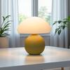 Cream Ceramic Mushroom Night Light LED Dimmable Bedside Lamp Warm Decor Lighting
