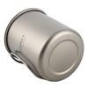 Titanium Camping Cup and Folding Spork Set Lightweight Water Cup Mug with Lid and Foldable Handles for Outdoor Camping