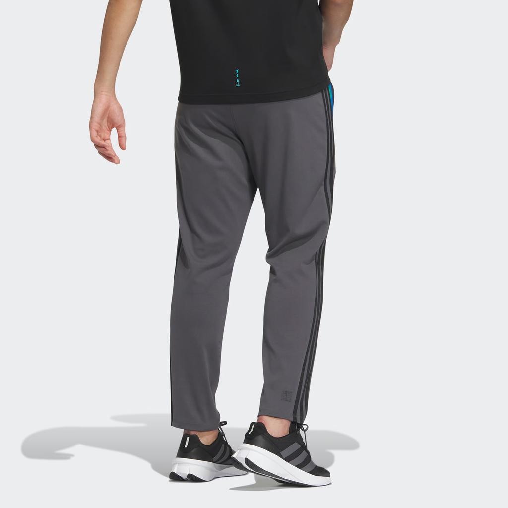 Adidas X Art Master Collaboration Zhang Daqian Series Three Stripes Color Block Retro Straight Leg Knit Sports Pants Men Bottoms Dark-Gray JF0795