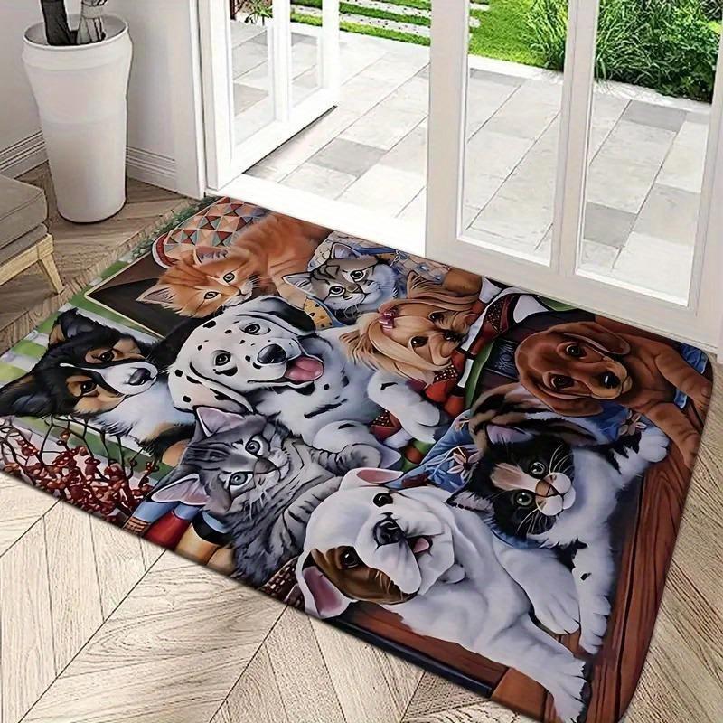 1PC Wild West Cowboy pattern Kitchen Rug Non-Slip Door Mat Pop design Bathroom Rug Bath Mat Carpet for Home Sink Laundry Decor