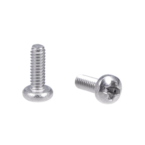 uxcell M2 Machine Screws, Bolts, M2x6mm, Silver Gray, Pan Head Machine Screws, 304 Stainless Steel, Pack of 30