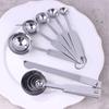 Set de 5/6 Cuillères à Mesurer Empilables en Acier Inoxydable Outils de Boulangerie de Cuisine Mesures pour la Cuisine