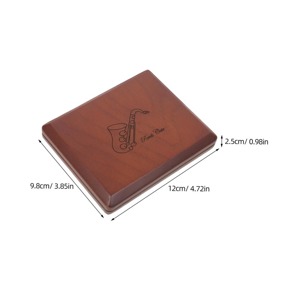 NUOLUX Alto Saxophone Reed Case, Water-Resistant, Scratch-Resistant, Wear-Resistant, Universal Fit for Oboe and Clarinet, Sleek Wood Grain Finish,