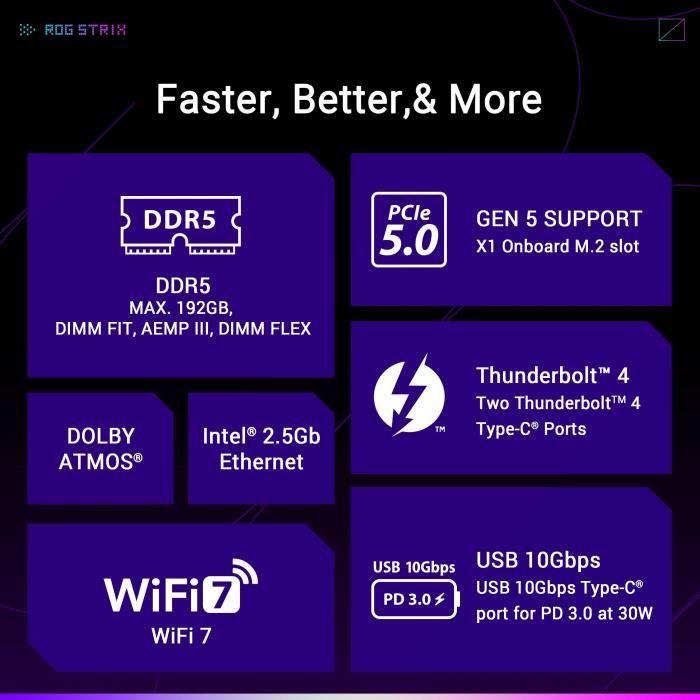 Mainboard - ASUS - STRIX Z890-A GAMING WIFI - Sockel 1851 - DDR5 SDRAM - M.2 PCIe 5.0