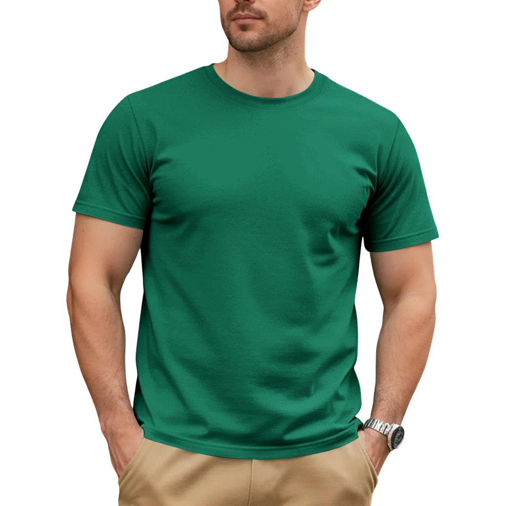 Men's  Leisure  Sports  Trend  Round  Neck  T,Shirt  Short  Sleeves