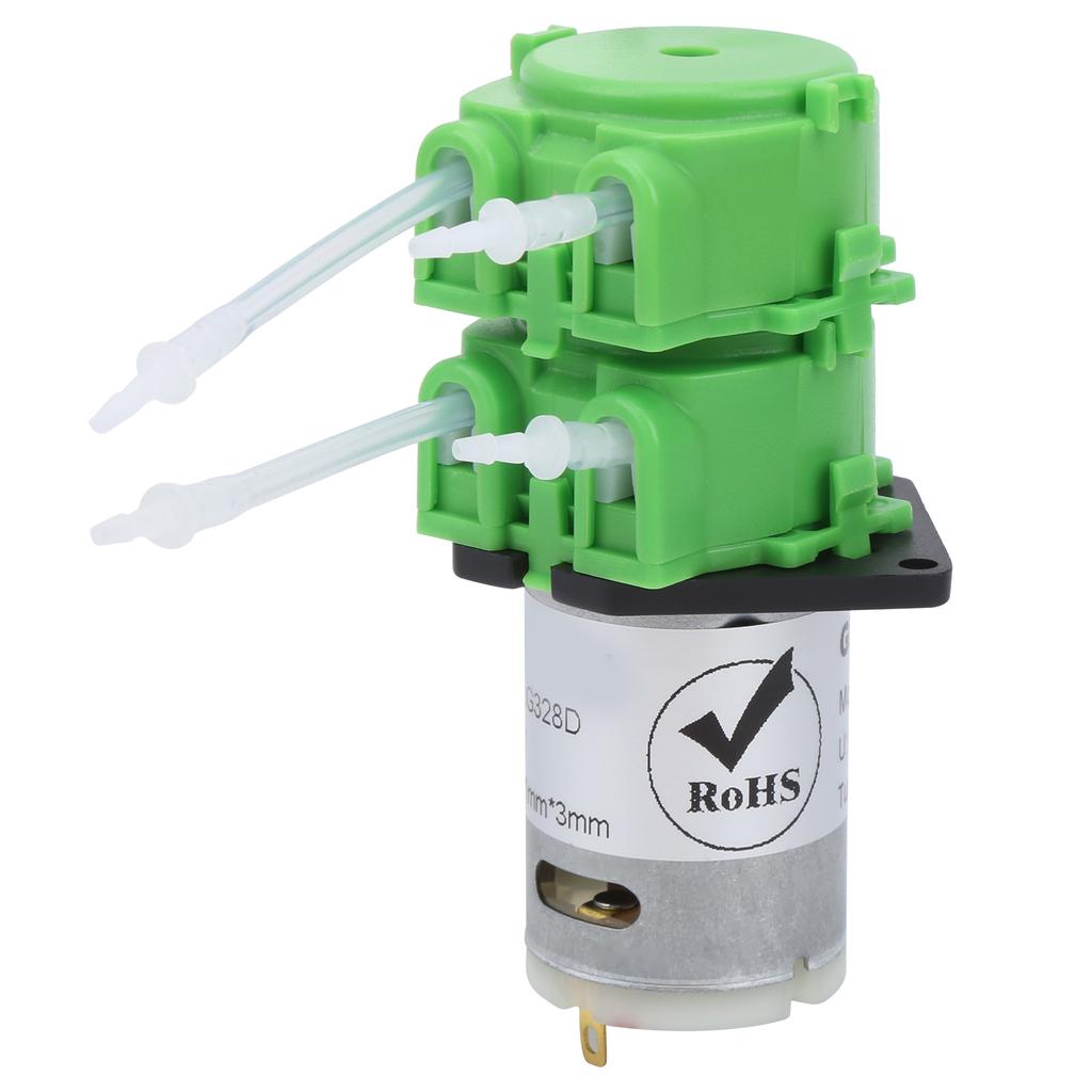 Dosing Peristaltic Water Pump Double Head Micro Liquid Circulating 1 X 3mm TubeDC 12V