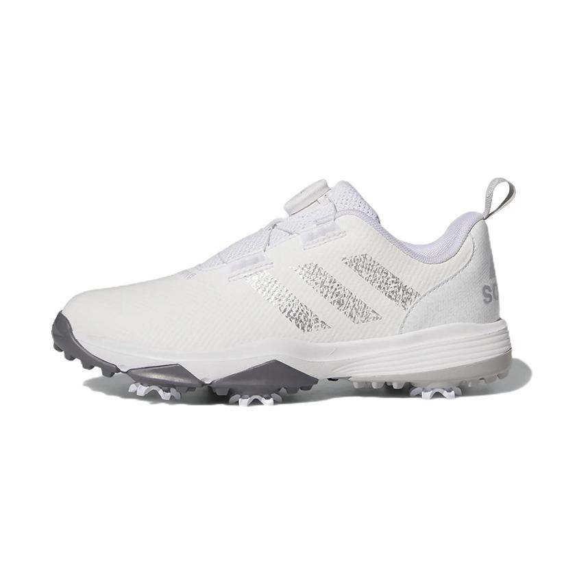 New adidas Codechaos 22 BOA Golf Cloud White Silver Metallic Grey Two GS GX3945