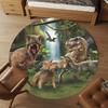 1pc dinosaur jungle Round Chair mat Area Rug - Non-Slip, Floor Mat for Office, Bedroom, and Indoor Decor c1125329