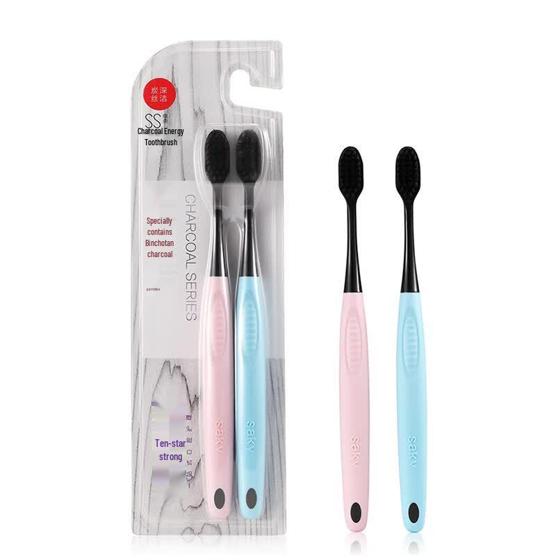 Shuke Carbon Silk Soft Bristle Toothbrush 2-Pack