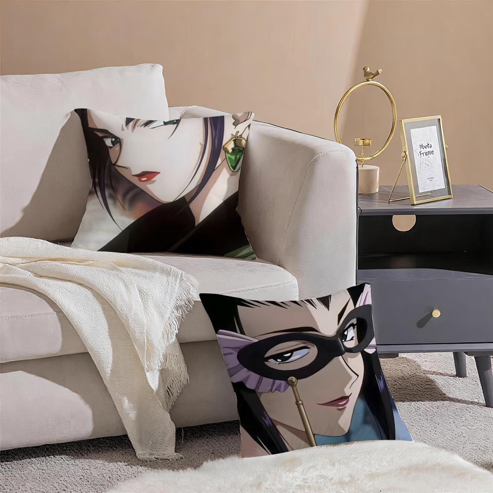 Anime jazzy CCowboy Bebop Cushion Cover Pillowcase Short Plush Invisible zipper Room Sofa Cushion Cover
