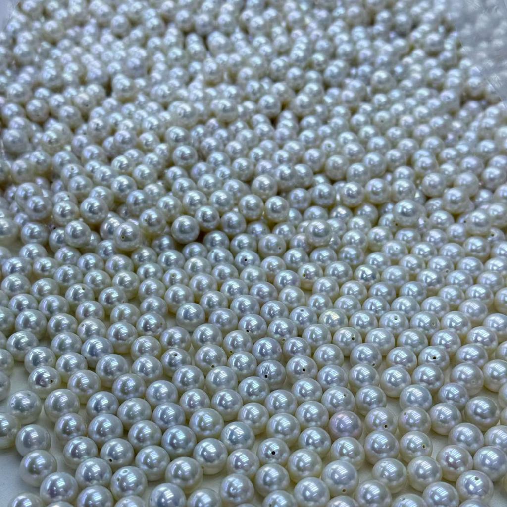 1Pc AAAAA Grade Perfect Round Natural Freshwater Pearl 10-11mm White Pre-Drilled Loose Pearl for DIY Pendant Jewelry Making