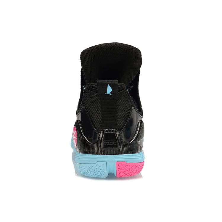Li Ning 6th Person 2019 Basketball Shoes Men's Low Top Black/Blue/Pink ABAP017-5