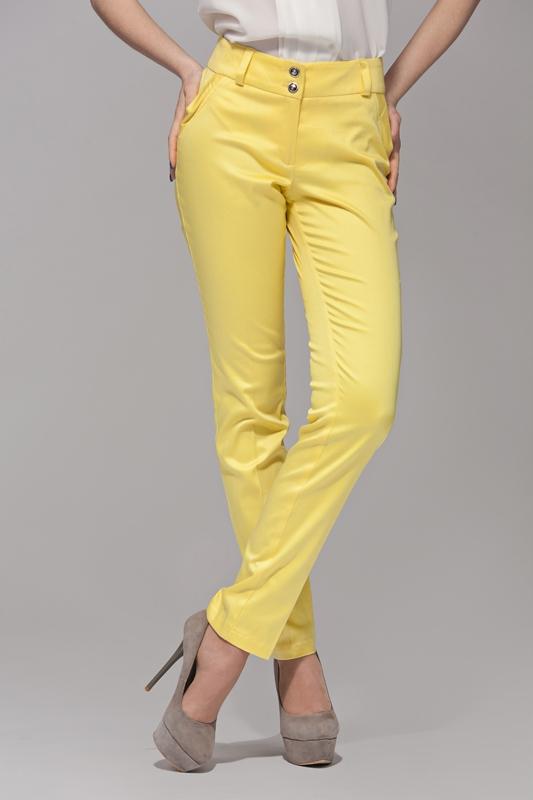 

Звужені коттонові штани із середньою посадкою 36 жовтий