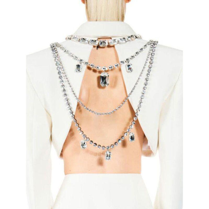 Fashion Shoulder Chain Square Sugar Banquet Formal Dress Accessories Women's Rhinestone