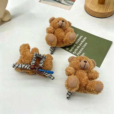 Korean Style Sweet Small Bear Shark Clip Plush Doll Hair Accessory for Women