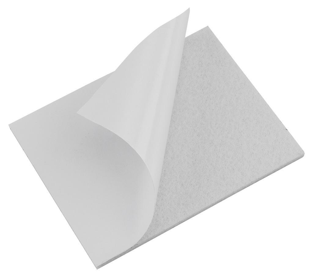 Podkładki filcowe samoprzylepne, białe 80x100mm, 2 szt.