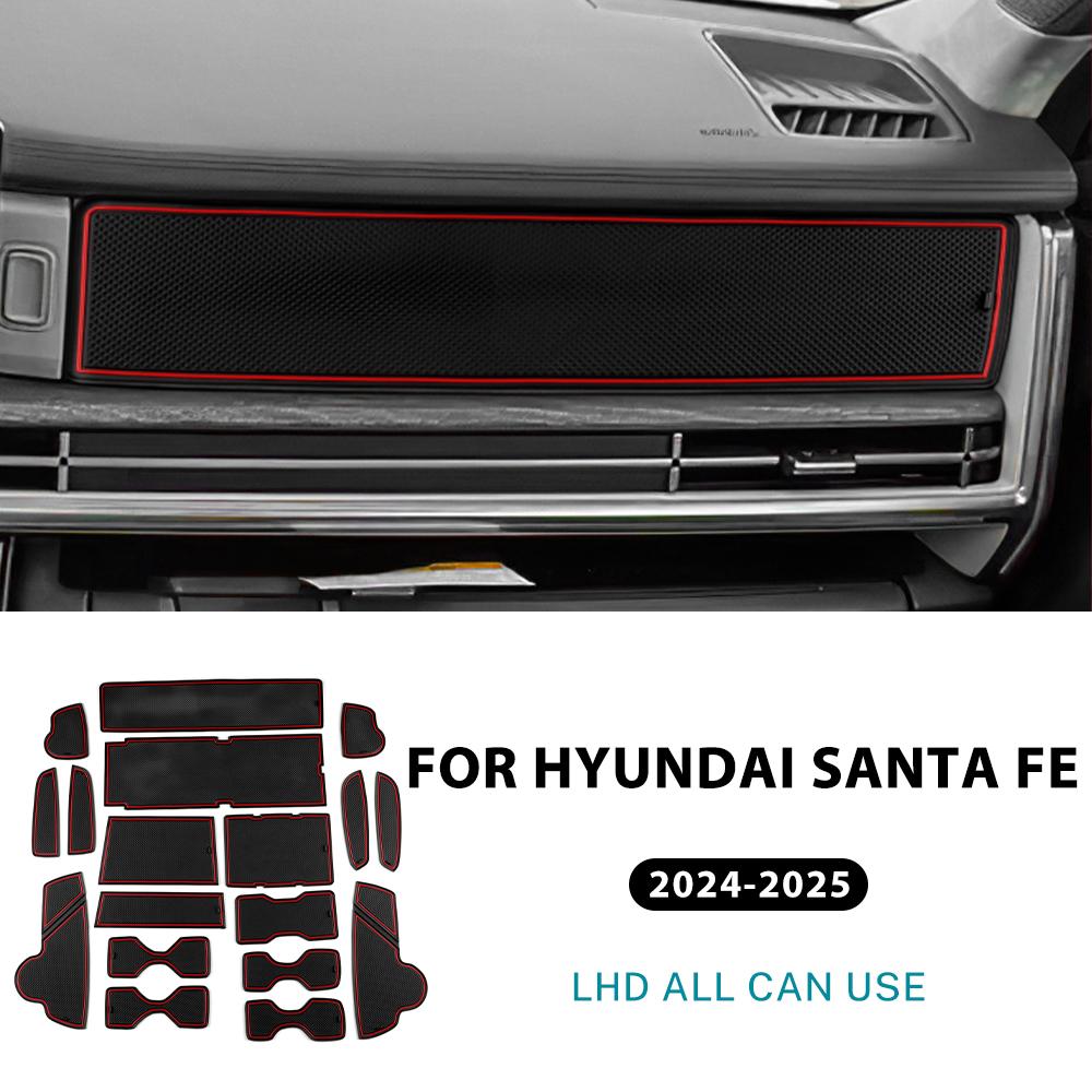 Door Groove Mat For Hyundai Santa Fe 2024 2025 Car Anti-slip Mat Rubber Gate Slot Pads Auto Hyundai Santa Fe Accessories 2024