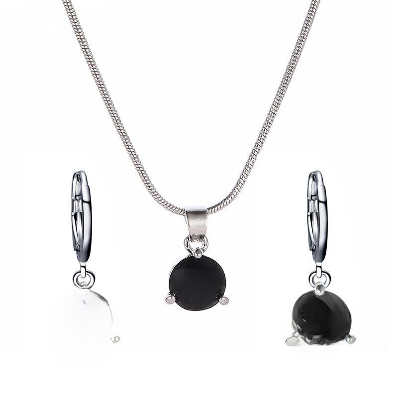 Chic Multi-Color Zircon Necklace & Earring Set