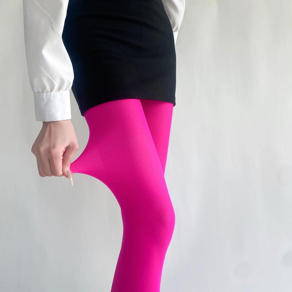 Candy Colors Women Tights Y2K Girls Velvet Thigh High Stockings Pantyhose Women Sexy Lingerie Hosiery Body Stockings Leggings
