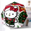 1pc Hello Kitty Christmas Elf Costume Umbrella - Automatic Open/Closed, Portable Folding Design, 8-Rib Iron Frame, Outdoor Umbrella, Festive Gift for