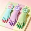 1 Pair Cartoon Dishwashing Gloves Non-Slip Kitchen Cleaning Gloves Laundry Cleaning Gloves  Laundry