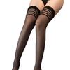 Striped Long Stockings, Basic Women's Stockings, Anti-snag, Ultra-thin, Durable Over-the-knee Stockings