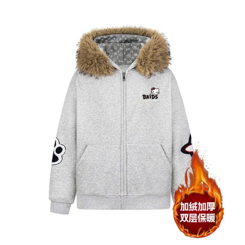 Winter Fleece Hooded Sweatshirt Zip Up Casual Jacket Teen Girls
