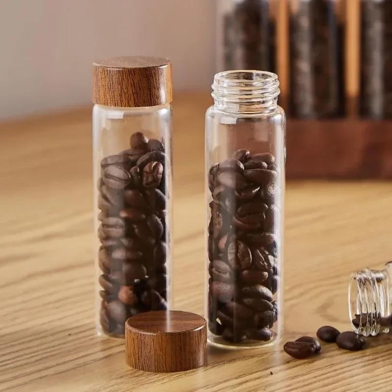 Coffee Bean Sorting Test Tube Glass Display Rack To Store Coffee Beans for Coffee Shop Space-Saving Display