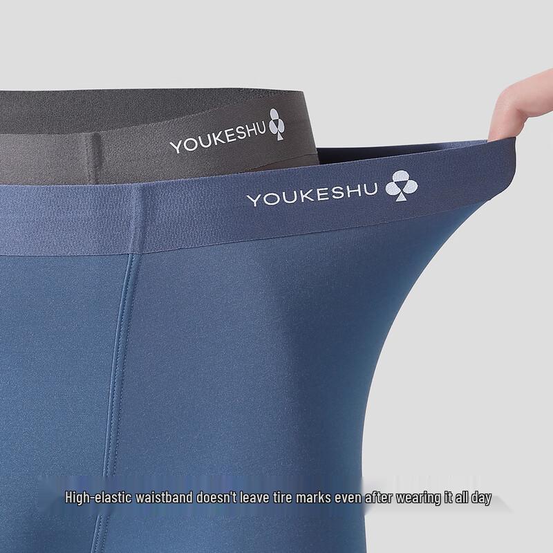 YOUKESHU Men's 100S Modal Seamless Antibacterial Boxer Briefs