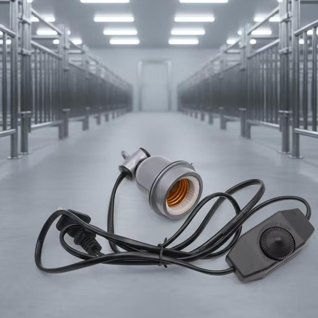 Ceramic Lamp Holder with Switch Cord High-Temperature for Reptile Keepers