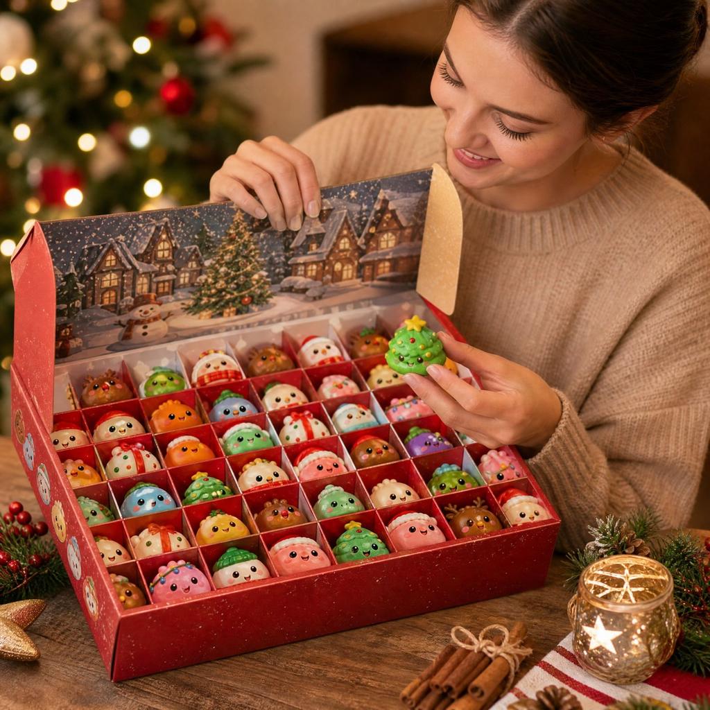 2026 Christmas Steamed Bun Baozi Advent Calendar with Day Countdown