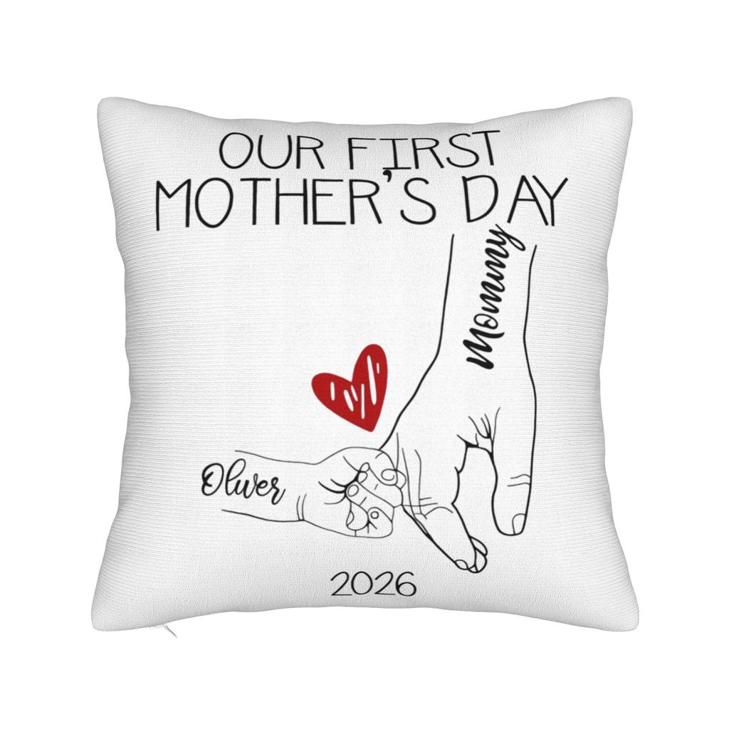 Our First Mothers Day Together Pillow Case Soft Pillow Cover For Living Room Bed Chair Morden Pillowcases