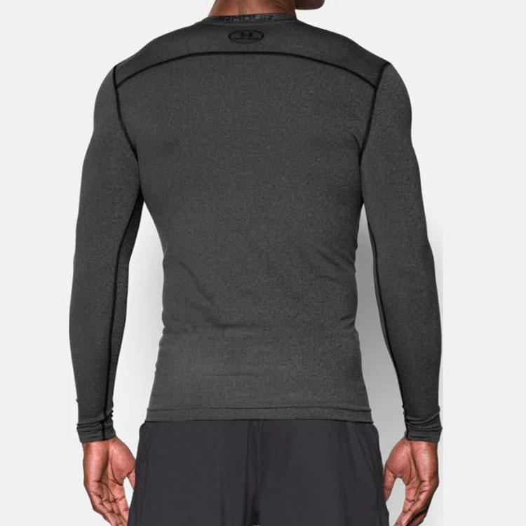Under Armour Mens HeatGear Compression Sports Training Top Men Tops Charcoal-Grey 1265650-090
