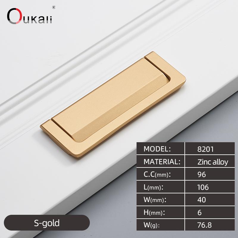 Modern Gold Finish Drawer Cabinet Handle Kitchen & Bedroom Dresser Door Pulls Office Use