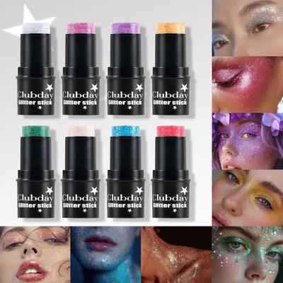 8 farbe Gesicht Make-Up Glitter Lidschatten Stick Magische Bühne Make-Up Körper Glitter Multi-funktionale Alle-in-one