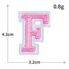Exquisite Pink Embroidered Alphabet Patch for Jackets & DIY Decor