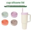 Silicone Cap Seal Water Bottle Cap Accessories, Available In Four Colors, With Built In Straw Cap 40 Oz Cup Lid