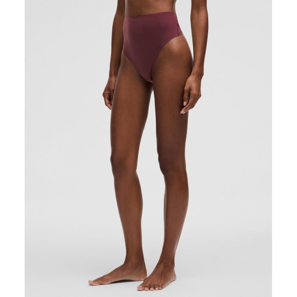 

Lululemon Wundermost Ультрамягкие стринги Nulu с высокой талией Гранат XXS